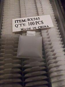 100 White Puff Pad Earring Cards Jewelry Display 1 X 1 - Plain