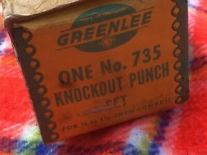 Greenlee Knockout Punch Set No.735 Leather Roll