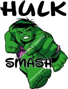 Hulk Smash Sublimation Printed Transfer 8x11