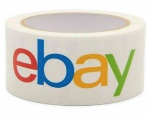 EBAY LOGO BRANDED SHIPPING PACKING/PACKAGING TAPE-1 ROLL 75 YARD x 2&#034;/ 2.2 MIL