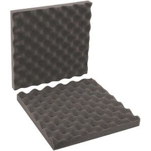 12&#034; x 12&#034; x 2&#034; Charcoal Convoluted Foam Sets - 24 Sets Per Case