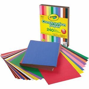 Crayola Construction Paper 9&#034;x12&#034; 240Shts/PK Ast 993200
