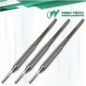 Surgical Scalpel Handle Blade Holder #3 With Round Pattern German Stainless 3Pcs