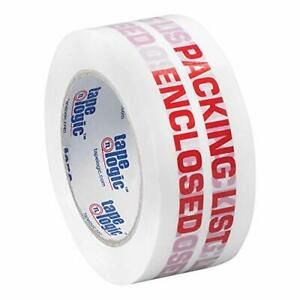 Tape Logic 2 Inch x 110 Yards Pre-Printed Packing Tape&#034;Packing List Enclosed&#034;...
