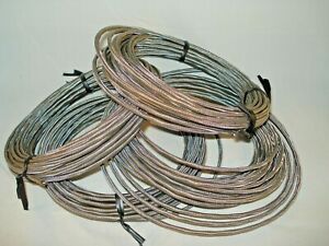 5 pCs ~ High Temp SS Overbraided 2 Conductor 22 AWG Silver Plated Copper Wire