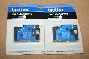 Brother TC-20 P-touch Tape Cassette Black on White 1/2” (12mm)