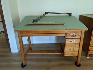 Mayline Drafting Table and Plans Storage Set 