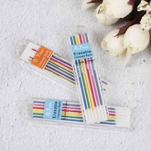 3 Boxes 0.7mm Color Mechanical Pencil Refill Lead Erasable Student Stati.ca