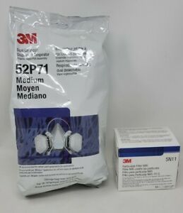 3M 52P71 and 10 5N11 Filters Half Face Respirator For Paint Spray, Size: MEDIUM