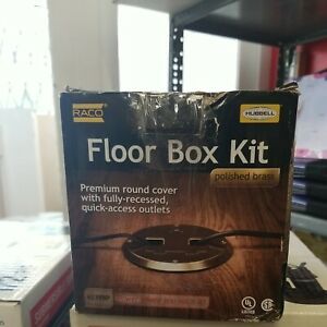 Hubbell-Raco 6239 Floor Kit with Recessed Duplex 15A TR Device and Adjustable