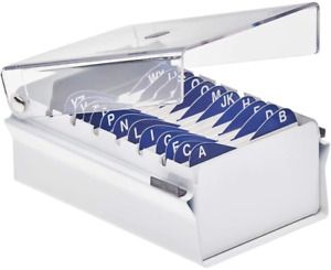 Acrimet Index Business Card Size File Holder Organizer Metal Base Heavy Duty (AZ