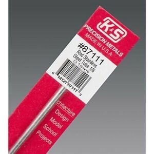 Round Stainless Steel Tube 1/8&#034;, Carded
