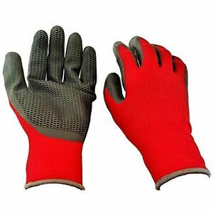 Firm Grip Tough Work Gloves Honeycomb Latex Coated, Large, 3-Pack