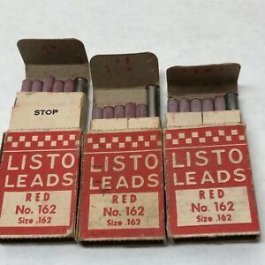 3-vintage box Listo lead, red #162