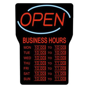 ROYAL SOVEREIGN RSB-1342E LED Open Sign w/Hours