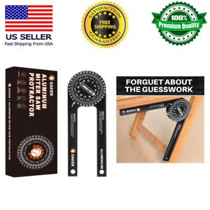 Miter Saw Protractor Angle Finder Featuring  7-Inch Aluminum Precision All Build