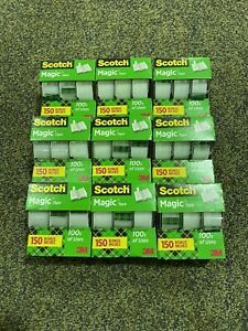 9 3 Pack 3M Scotch Magic Tape 3/4” x 300” 27 Rolls