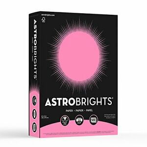 Neenah Paper Astrobrights Color Paper 8.5” x 11” 24 lb/89 GSM Pulsar Pink 500...