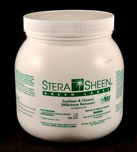 Stera-Sheen Green Label Sanitizer &amp; Cleaner (Milkstone Remover) 4 LB Jar, New