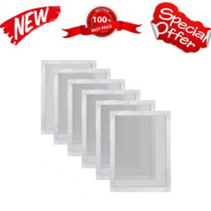 6 Pieces 20 x 24 Inch Aluminum Silk Screen Printing Frames with 160 White Mesh