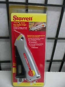 New Starrett S011 ProSite The Hidden Edge Utility Knife Silver #67584