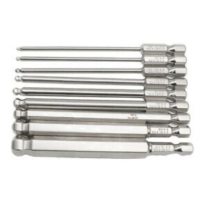 9pcs Magnetic Ball Hex Screwdriver Bits Drill Set H1.5-10 1/4 Shank Tools