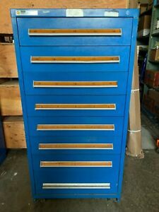 Stanley-Vidmar Industrial 8-drawer Tool Chest 28&#034; x 54&#034; x 59&#034; (MFG 1990)