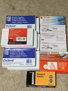 7 packs of 100 Index Cards &amp; 35,000 Standard Staples Office Supplies