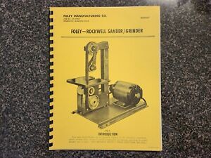 Foley Rockwell Sander / Grinder    R000987  Spiral bound