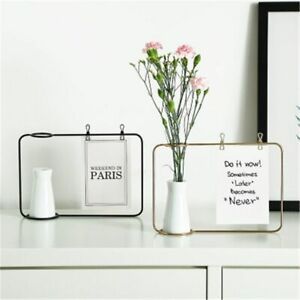 Decor Wrought Iron Living Room Postcard Display Vase Ceramic Photo Frame 2 in 1