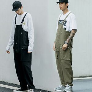 Unisex Overalls Jumpsuit Worker Long Casual Loose Bib Pants Baggy Rompers M-2XL