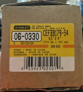 Stanley 4-1/2”x 4” x26D 8-Wire Electric Hinge. New/Old Stock (no screw pack)