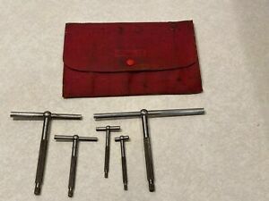 Starrett No. 229 Telescoping Gage Set 1/2&#034;-6&#034; Complete - 5 Pieces - USA