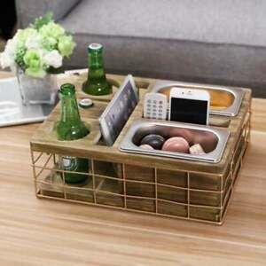 Tray w/ Wood &amp; Copper Wire Accessory Holder