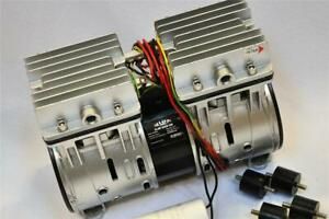 Twin Piston Oil-less Vacuum Pump Science Laboratory Workshop Application Hookup