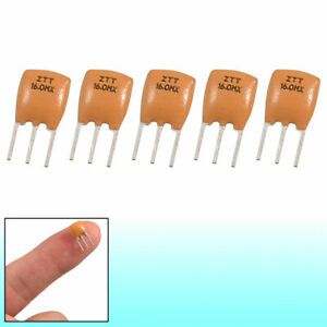 5 Pcs Radial Lead 16.000 MHz Ceramic Resonator 3 Pins ZTT Series