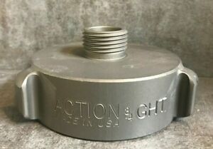 Aluminum Fire Hose Thread Adapter, 2.5&#034; F.NST x 3/4&#034; Male Garden Hose Rocker Lug