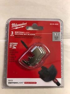 Milwaukee 48-25-5520 1-3/8&#034; Inch Switchblade, 3 Selfeed Bit Blades