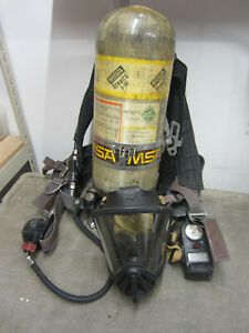2013 MSA SCBA AIR PACK BOTTLE 30MIN , FRAME &amp; MEDIUM MASK, 2018 HYDRO