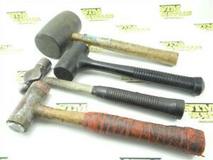 LOT OF 4 ASSORTED HAMMERS MALLET + DEAD BLOW + BALL PEIN CHAMPAGNE