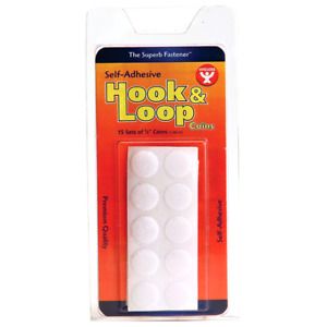 HOOK &amp; LOOP FASTENER 5/8 COINS 15ST