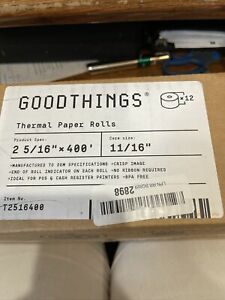 2 5/16&#034; x 400&#039; 55 gm Dresser Wayne Pump BPA Free Thermal Paper Rolls  - 12 Rolls