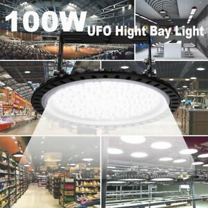 100W New bright Warehouse LED UFO High Bay Lights Factory Shop GYM Light Lamp