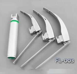 MCCOY FLEXI-TIP FIBEROPTIC LED Laryngoscope SET-BLADE # 2 &amp;3 &amp;4,MEDIUM FL-003