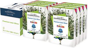 Hammermill Glossy Paper, Laser Gloss Copy Paper, 8.5 X 11 - 8 Pack (2,400 Sheets