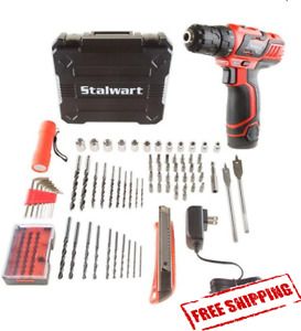 Stalwart 12-Volt Lithium-Ion 2-Speed Drill And 75-Piece Accessory Tool Set
