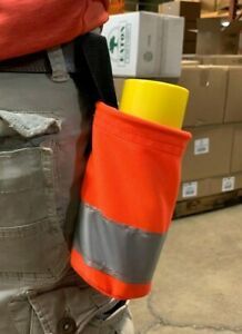 Spray Can Holster - HI VIS w/ Reflective Stripe - MADE IN USA - fits up to 32oz
