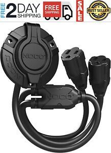 3 Prong Camper Trailer RV Power Outlet Extension Cord Waterproof Cap Port Plug