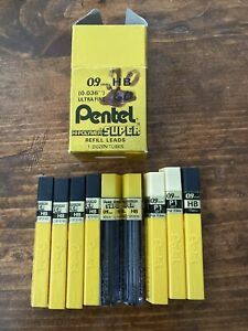 9 Vintage Pentel Hi-Polymer Super 0.9mm Mechanical Refill Leads P1 Soft For Film