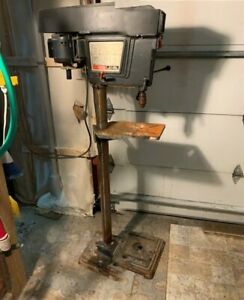 drill press, CRAFTSMAN 15 1/2&#034; used, capacitor start, WORKS PERFECTLY